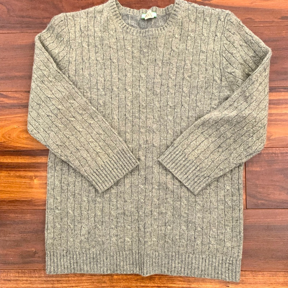 JCREW- metallic and gray sweater -PERFECT for the Holidays!